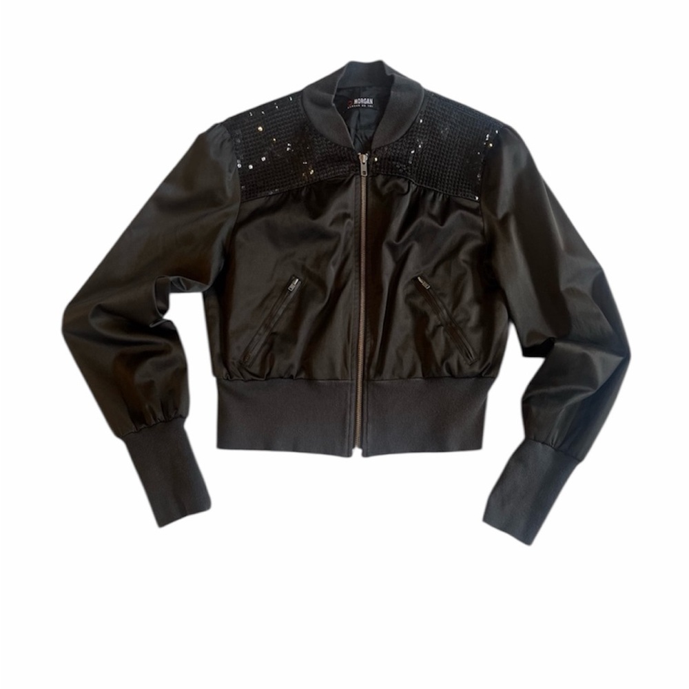 Morgan de Toi Black Sequin Jacket – Size‎ Small
